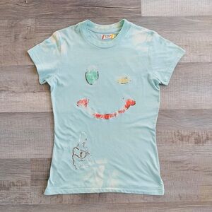 Vintage Rebel Yell Short Sleeve Tee with Smiley Face print (size M)